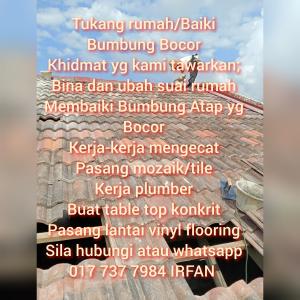 017 7377b984 TMN BUKIT JAYA TUKANG RUMAH BAIKI BUMBUNG/ATAP BOCOR PLUMBER