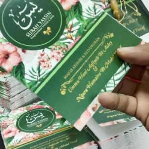 Service Cetakan Hotstamping Yassin Doorgift Islamic