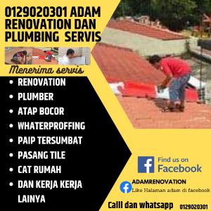 Adam Renovation, Plumber, Tukang Bumbung Bocor, Tukang Paip Bandar Baru Selayang