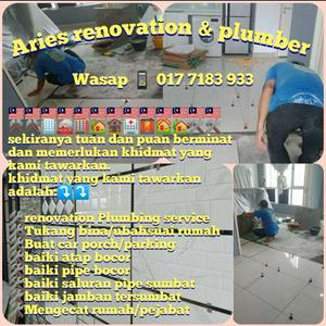 Kontraktor rumah, Baiki bumbung, plumber service Area Iskandar Puteri, Arief Renovation (Home service)