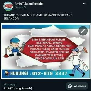 Tukang Rumah Banar Tasik Kasuma Semenyih Selangor  Mohd.amir