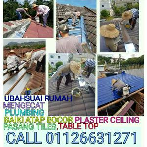 Taman angkasa senai renovation Baiki atap bocor