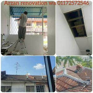 Arzan renovation tukang atap/bumbung bocor kawasan kempas