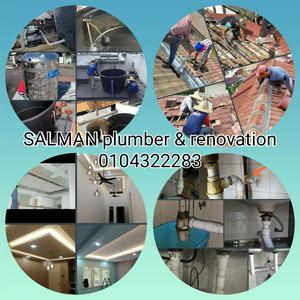 SALMAN tukang wiring plumber cat baiki bumbung bocor, tailes paya jaras sungai buloh