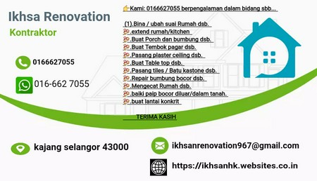 Tukang rumah dan bumbung bocor semenyih ikhsan