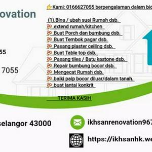 Tukang rumah dan bumbung bocor semenyih ikhsan