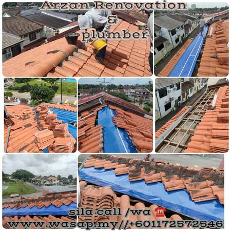 tukang baiki bumbung rumah bocor area taman molek jb sekitar sila wa arzan (home service)