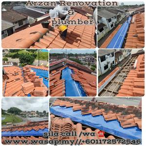 pakar baiki bumbung rumah kawasan bukit kempas Johor bahru sekitar arzan (home service)