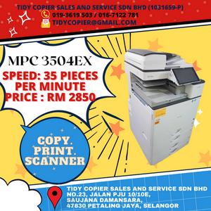Ricoh MPC 3504EX Digital Colour Copier For Sale 
