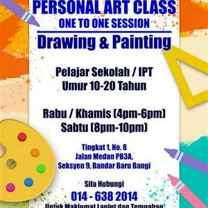 Kelas Seni Lukis (Personal Art Class One To One Session)