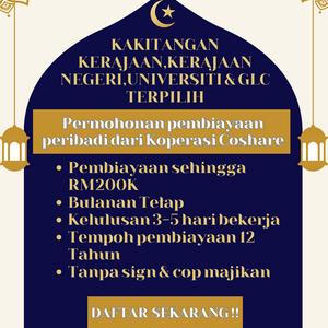 Pembiayaan Peribadi Khas Kakitangan Kerajaan Dari Koperasi Coshare