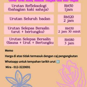 Rawatan urut wanita Melaka