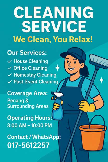 Servis pembersihan -pulau pinang