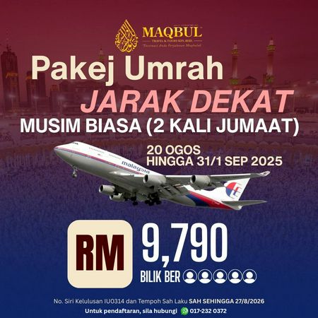 PAKEJ UMRAH MAQBUL TRAVEL 1446H | 2025M