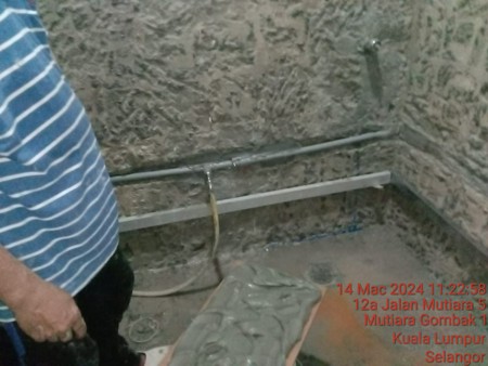 Tukang repair lantai toilet leaking and waterproofing