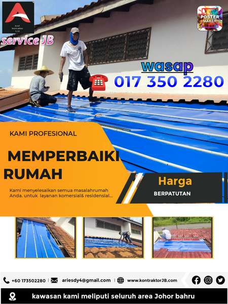 Tukang Baiki Atap Bocor Kawasan Kempas Arief (Home Service) Jb