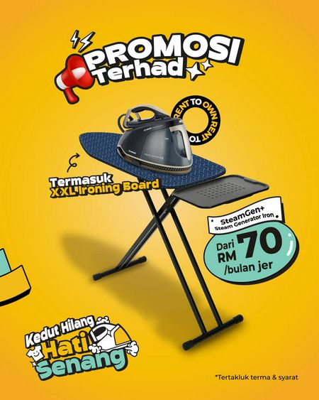 KHIND Rent To Own (Steam Generator Iron, Multidoor Fridge & Washer Dryer)