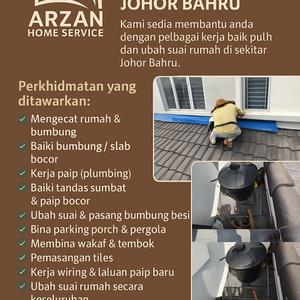 Pakar baiki atap bocor kawasan taman tampoi indah taman sutera Johor Bahru