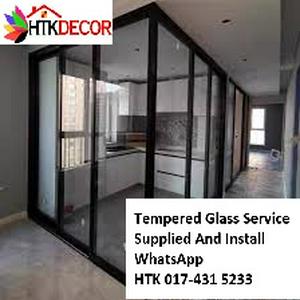 Bertam TEMPERED GLASS  CALL HTK Aluminium Penang