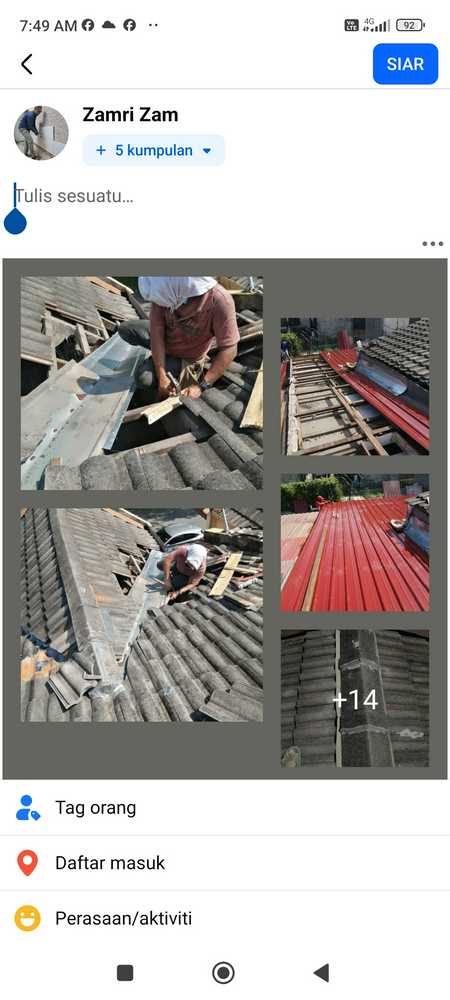 Zamri tukang paip taman bukti