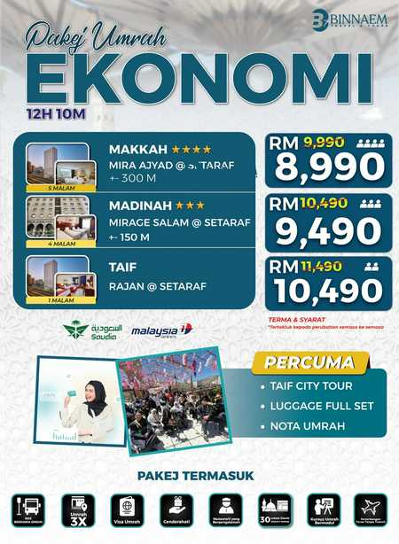 PAKEJ UMRAH EKONOMI BULAN SYAWAL 2026