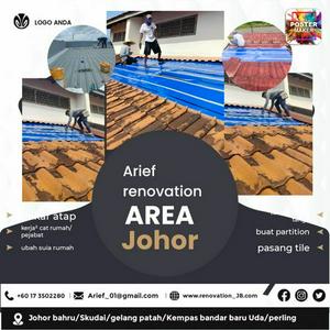 Tukang baiki bumbung bocor untuk kawasan tebrau  Arief (Home service) JB