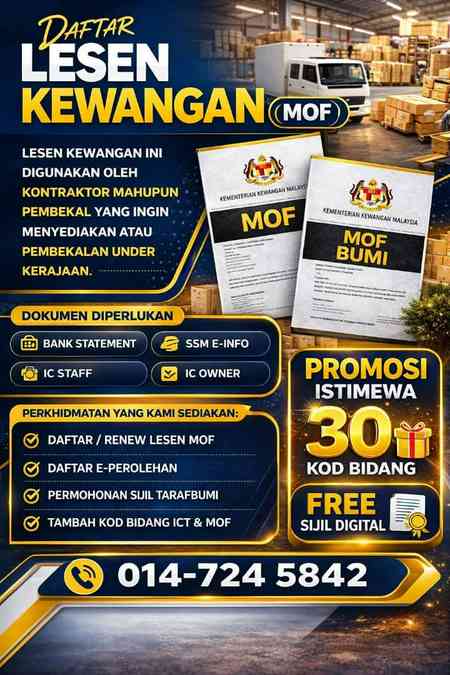 DAFTAR LESEN KEMENTERIAN KEWANGAN MOF