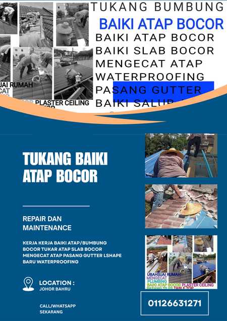 Seelong Senai Renovation Baiki Atap Bocor Mengecat Rumah