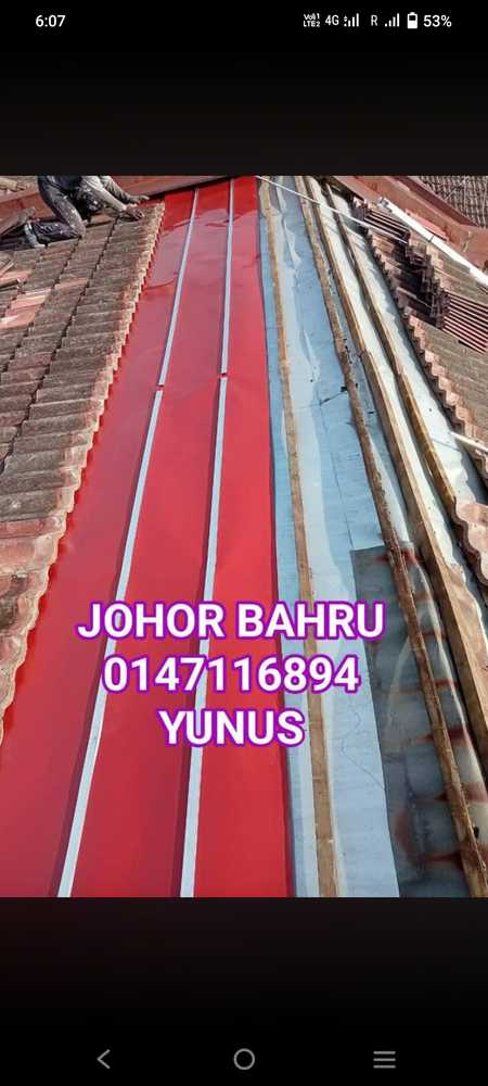 Baiki atap rumah bocor.plumbing.gelang patah Johor Bahru