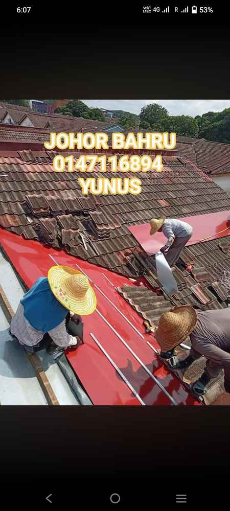 Kontraktor baiki bumbung rumah bocor.plumbing.kempas Johor Bahru