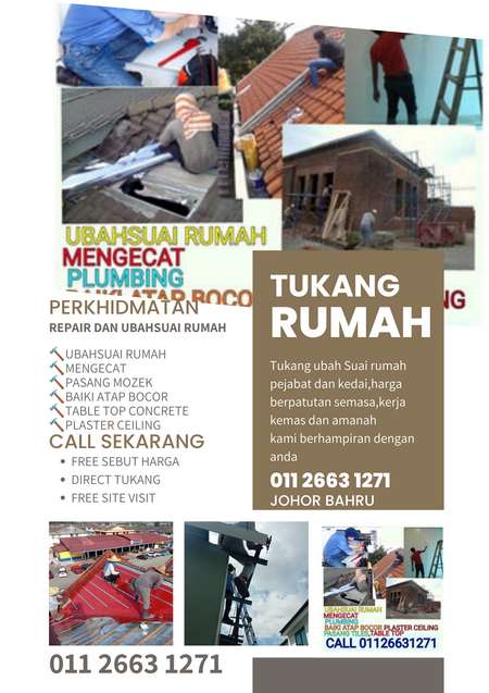 TAMAN MUHIBBAH SENAI TUKANG CAT REPAIR ATAP BOCOR