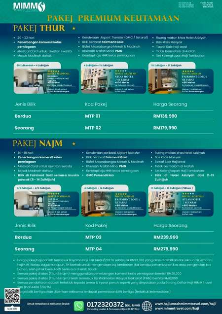 Pakej Haji MIMM Travel 1448H 2027M